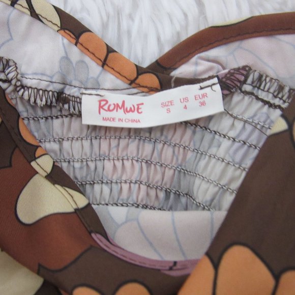 Romwe Sundress Retro Daisy Halter Dress 60's Sixties Size Small - Picture 7 of 9